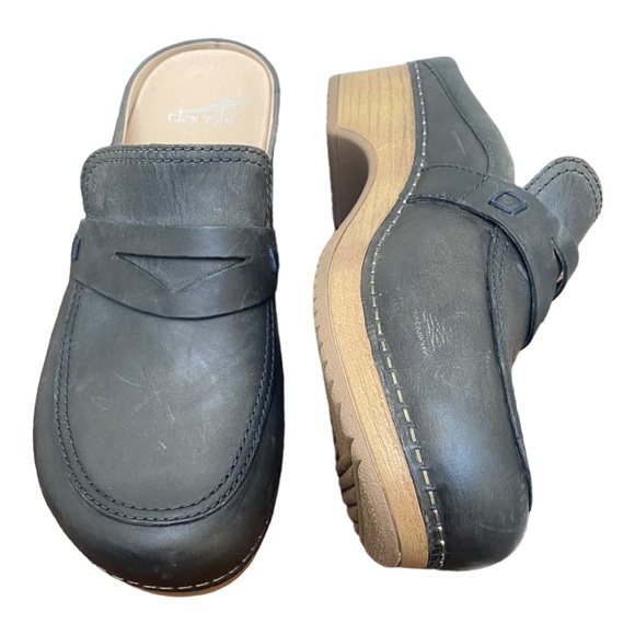 Dansko New Women's Bel Mule Clog Black Leather size 38 - Picture 6 of 13